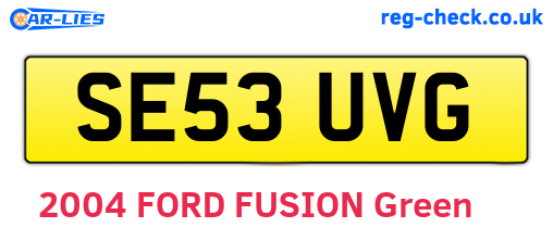 SE53UVG are the vehicle registration plates.