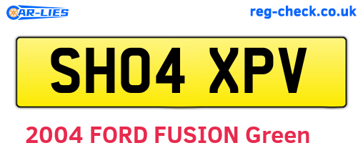 SH04XPV are the vehicle registration plates.