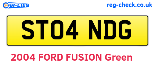 ST04NDG are the vehicle registration plates.
