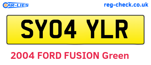SY04YLR are the vehicle registration plates.