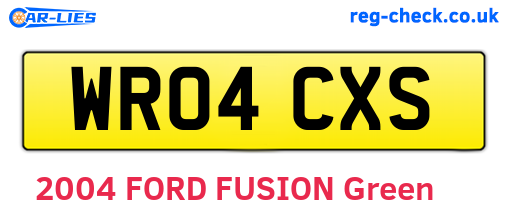 WR04CXS are the vehicle registration plates.