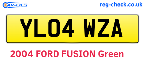 YL04WZA are the vehicle registration plates.
