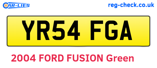 YR54FGA are the vehicle registration plates.