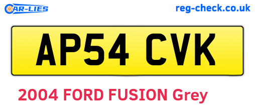 AP54CVK are the vehicle registration plates.