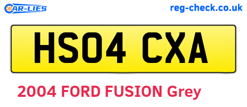 HS04CXA are the vehicle registration plates.