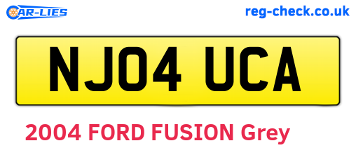 NJ04UCA are the vehicle registration plates.