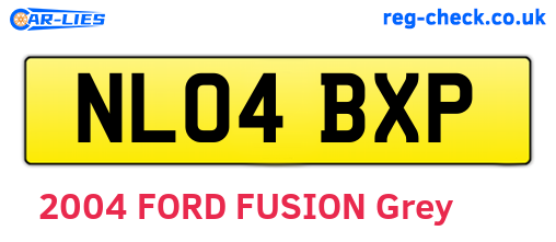 NL04BXP are the vehicle registration plates.