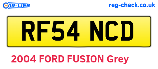 RF54NCD are the vehicle registration plates.