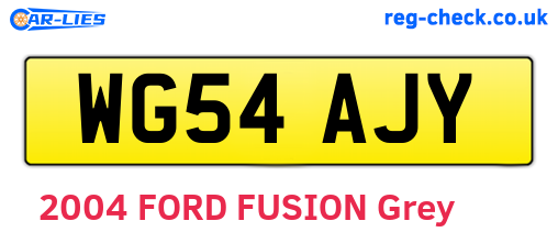 WG54AJY are the vehicle registration plates.