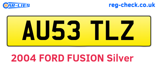 AU53TLZ are the vehicle registration plates.
