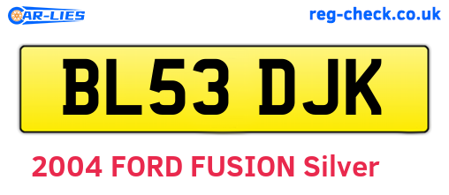BL53DJK are the vehicle registration plates.