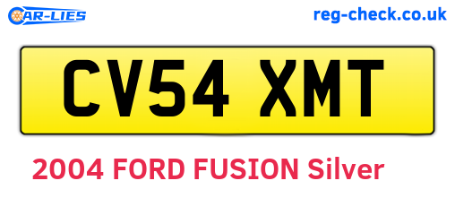 CV54XMT are the vehicle registration plates.