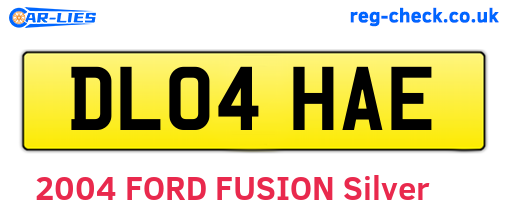 DL04HAE are the vehicle registration plates.