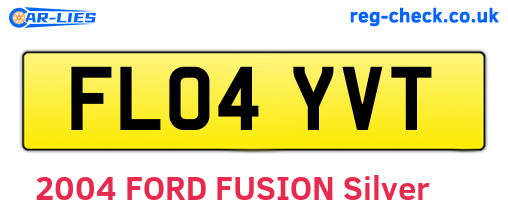 FL04YVT are the vehicle registration plates.