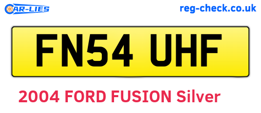 FN54UHF are the vehicle registration plates.