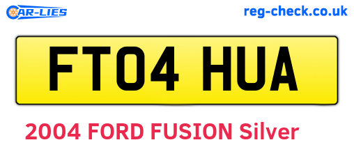 FT04HUA are the vehicle registration plates.