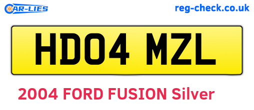 HD04MZL are the vehicle registration plates.