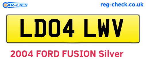 LD04LWV are the vehicle registration plates.