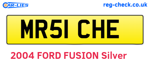 MR51CHE are the vehicle registration plates.