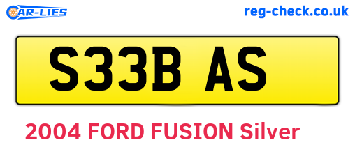 S33BAS are the vehicle registration plates.