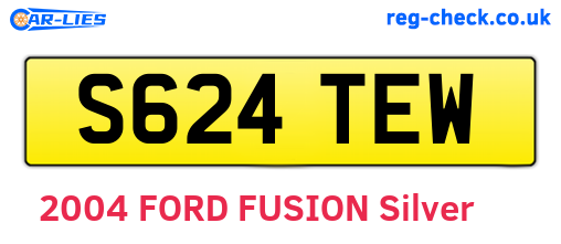 S624TEW are the vehicle registration plates.