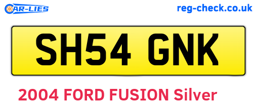 SH54GNK are the vehicle registration plates.