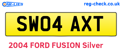 SW04AXT are the vehicle registration plates.