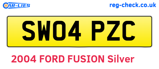 SW04PZC are the vehicle registration plates.