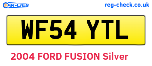 WF54YTL are the vehicle registration plates.