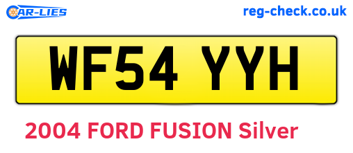 WF54YYH are the vehicle registration plates.