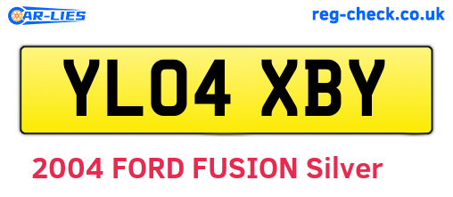 YL04XBY are the vehicle registration plates.