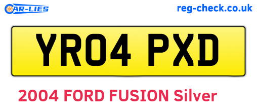 YR04PXD are the vehicle registration plates.