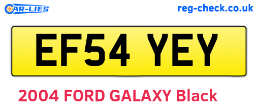 EF54YEY are the vehicle registration plates.