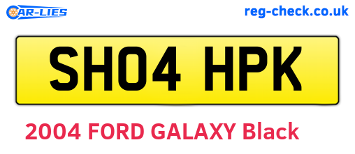 SH04HPK are the vehicle registration plates.