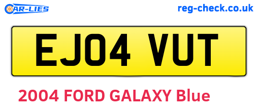 EJ04VUT are the vehicle registration plates.