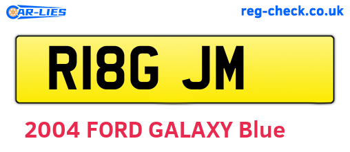 R18GJM are the vehicle registration plates.