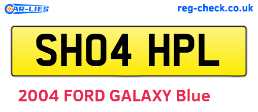 SH04HPL are the vehicle registration plates.