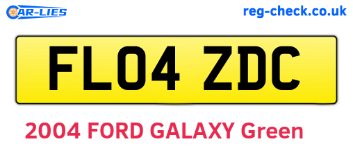 FL04ZDC are the vehicle registration plates.