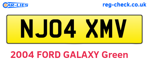NJ04XMV are the vehicle registration plates.