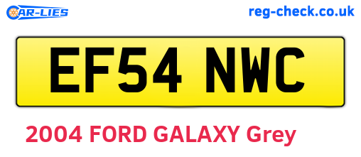 EF54NWC are the vehicle registration plates.
