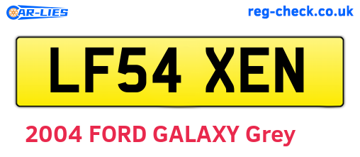 LF54XEN are the vehicle registration plates.