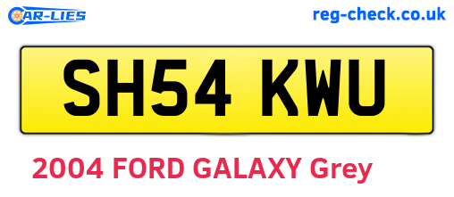 SH54KWU are the vehicle registration plates.