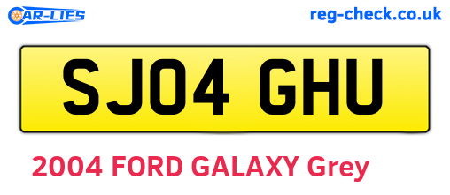 SJ04GHU are the vehicle registration plates.