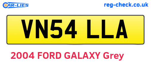 VN54LLA are the vehicle registration plates.