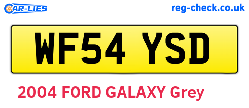 WF54YSD are the vehicle registration plates.