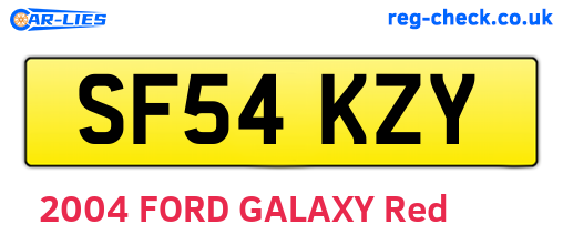 SF54KZY are the vehicle registration plates.