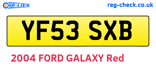 YF53SXB are the vehicle registration plates.