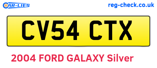 CV54CTX are the vehicle registration plates.