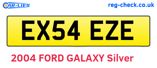 EX54EZE are the vehicle registration plates.