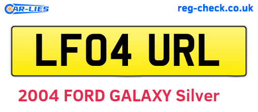 LF04URL are the vehicle registration plates.